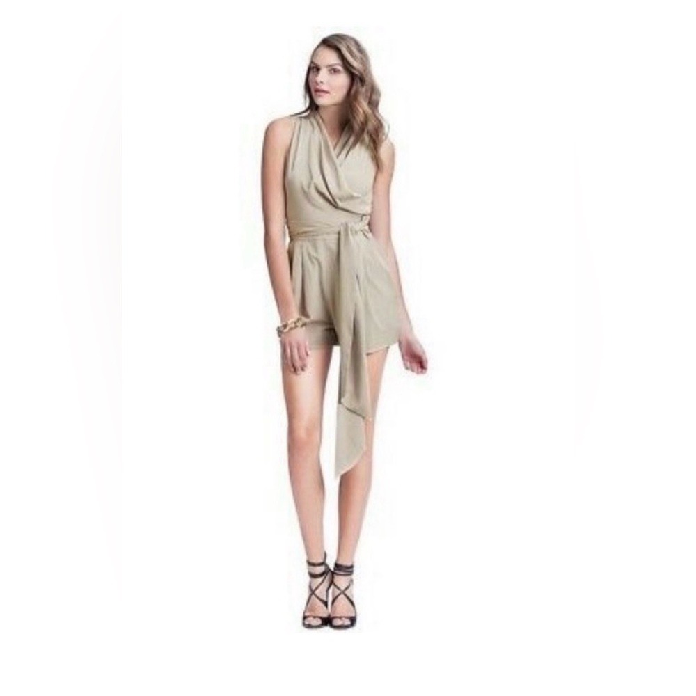 Marciano Tan Draped Romper